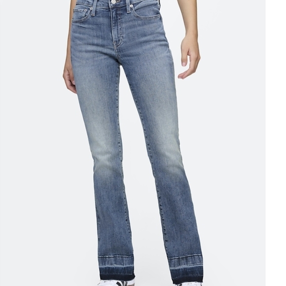 GAP Women's Denim Blue Baby Boot Cut Jeans New Raw Hem Size 29/ 8R - Picture 2 of 9